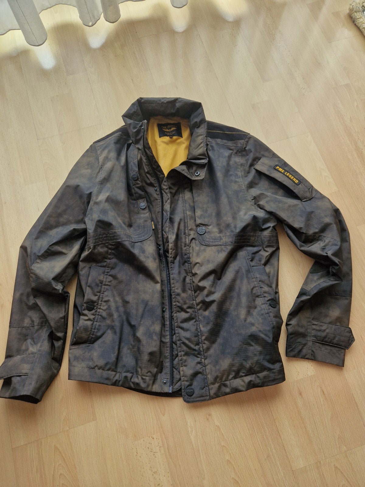 PME Legend Airpack jas olijfgroen met gele voering XXL, Overige maten, Ophalen of Verzenden, Zo goed als nieuw, PME Legend