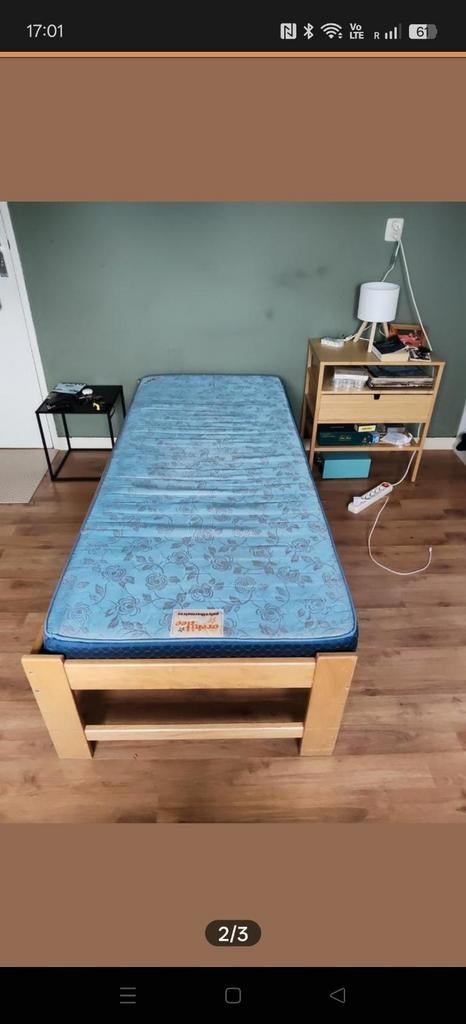 Blauw matras 190x80 cm - Comfortabel eenpersoonsmatras, Huis en Inrichting, Slaapkamer | Matrassen en Bedbodems, Ophalen, Gebruikt