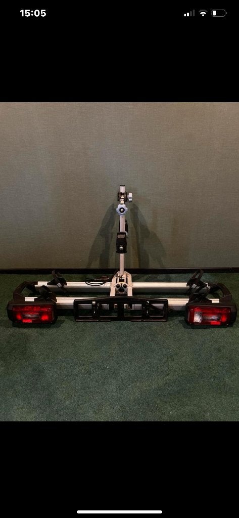 Trekhaakdrager  MovaNext lux  voor 2 E-bike met oprij goot, Ophalen, Zo goed als nieuw, Brede banden, 2 fietsen