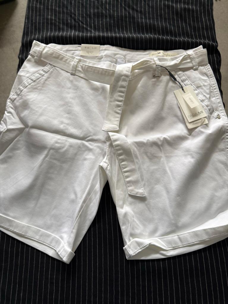 ParaMi Zoe Chino Short - Maat 46, Kort, Wit, Maat 46/48 (XL) of groter, Nieuw