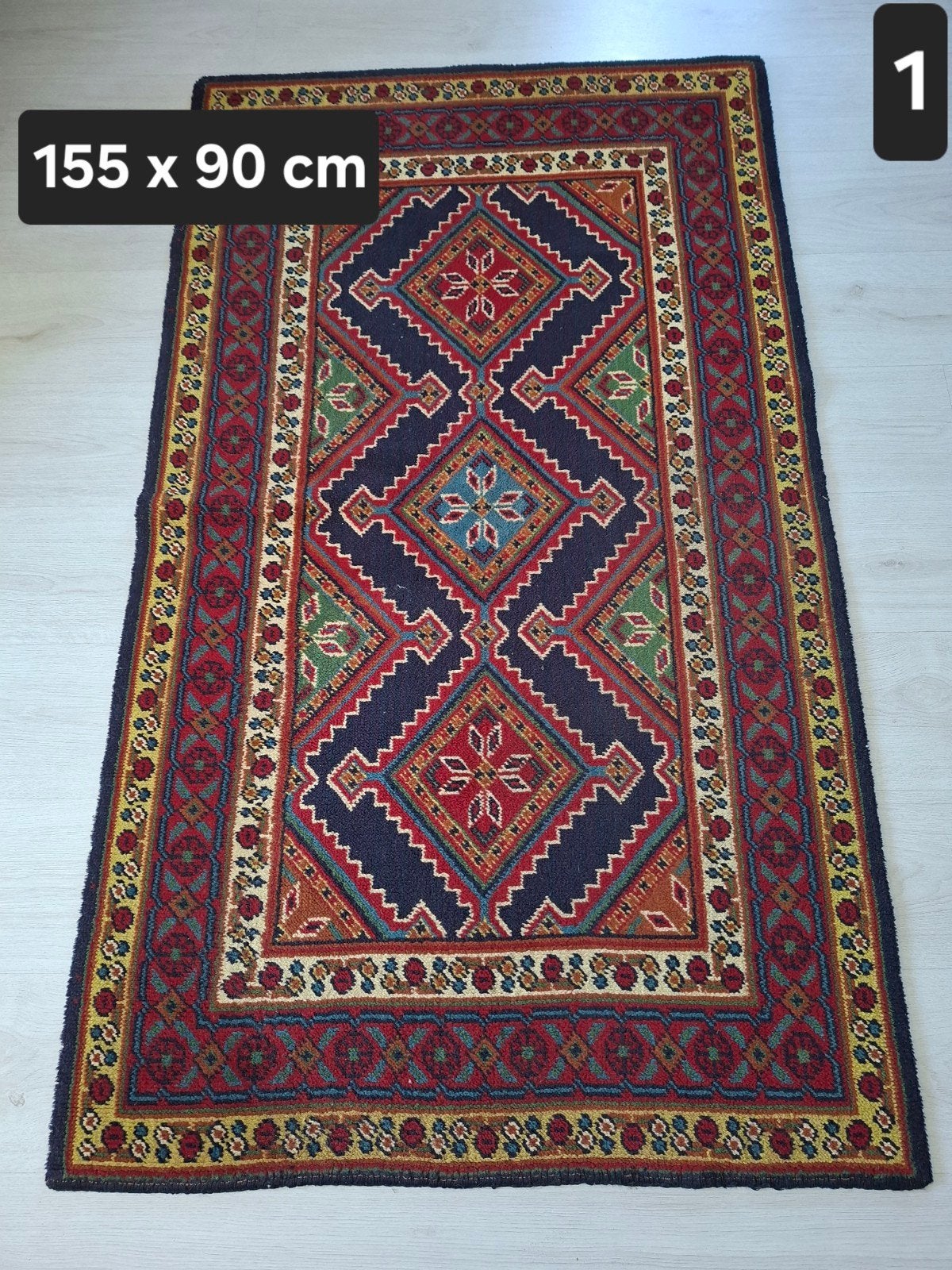 Kleed met traditioneel patroon - 155 x 90 cm, Ophalen, Gebruikt, 50 tot 100 cm, 150 tot 200 cm
