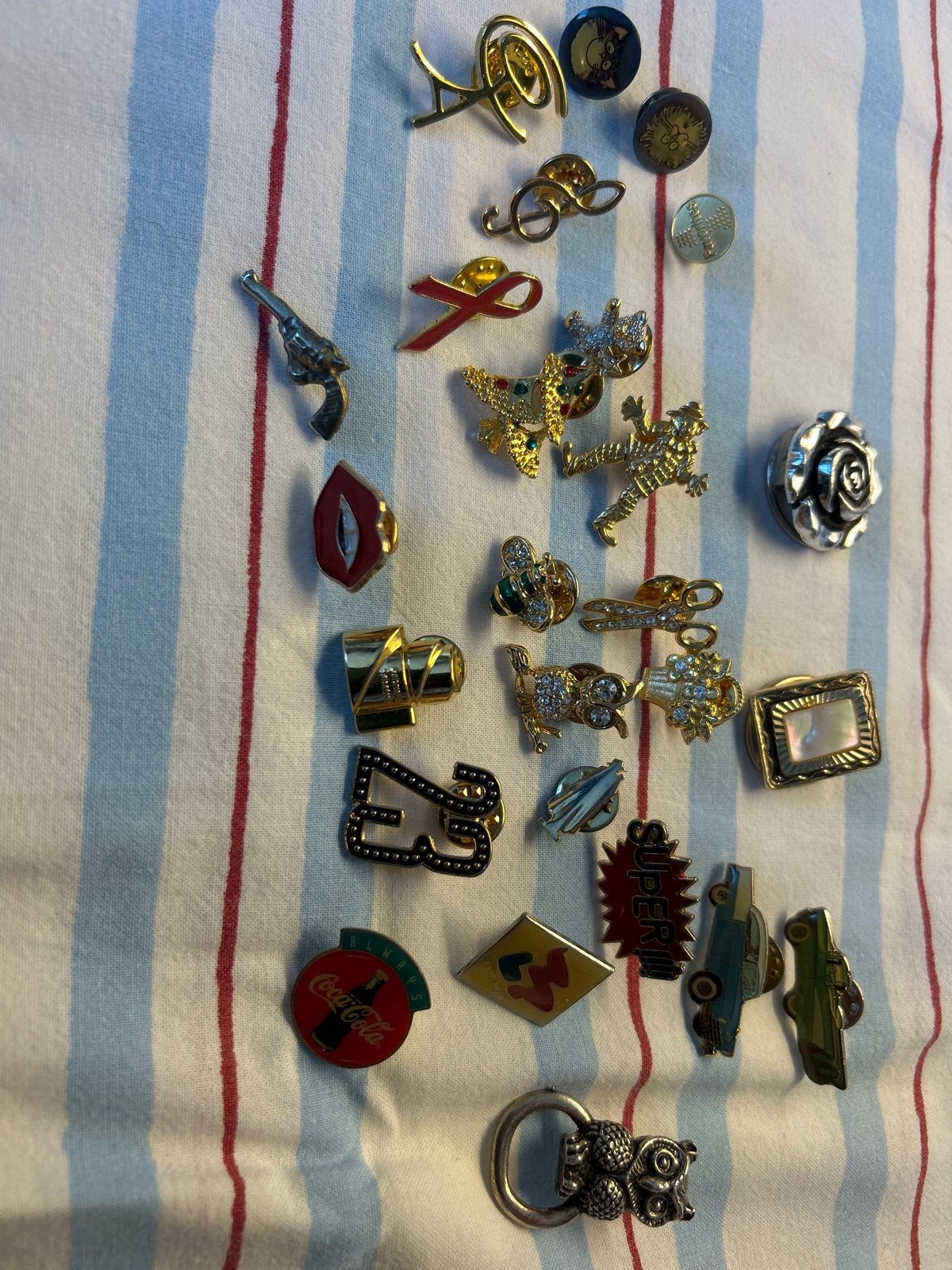 Diverse Broches en Pins Collectie, Overige materialen, 4 tot 7 cm, Gebruikt, Ophalen of Verzenden