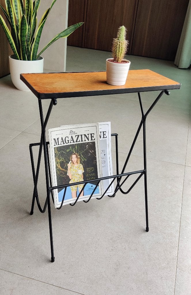 Prachtige vintage magazinehouder, Ophalen, Zo goed als nieuw