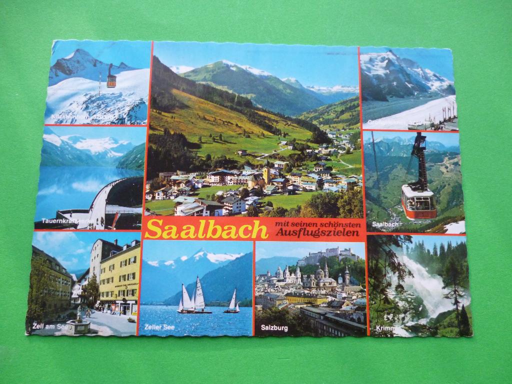 ansichtkaart Saalbach, Ophalen of Verzenden, 1980 tot heden, Gelopen, Oostenrijk