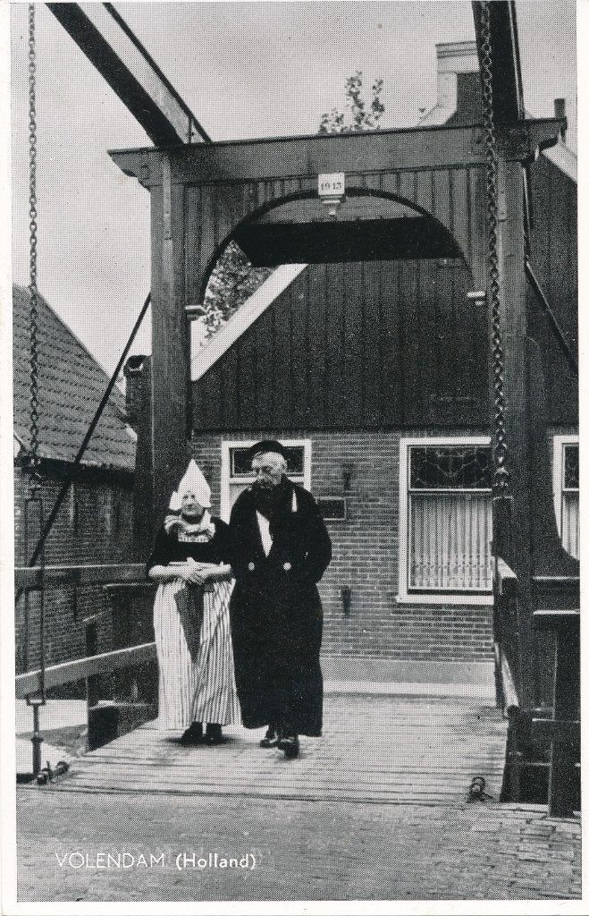 Ansichtkaart Volendam, Verzamelen, Ophalen of Verzenden, 1940 tot 1960, Ongelopen, Noord-Holland