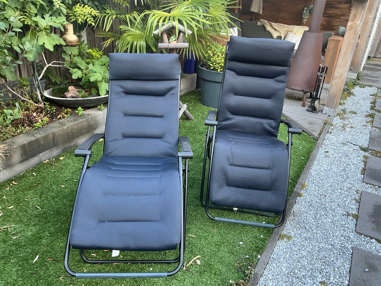 Lafuma Futura AirComfort tuinstoelen (2 stuks) - Verstelbaar, Ophalen, Gebruikt, Metaal, Verstelbaar