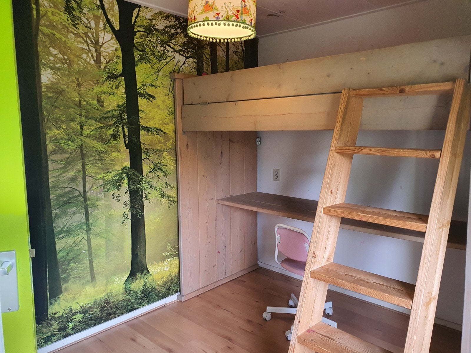 Stevige Hoogslaper met Bureau - Ideaal voor Kinderkamer