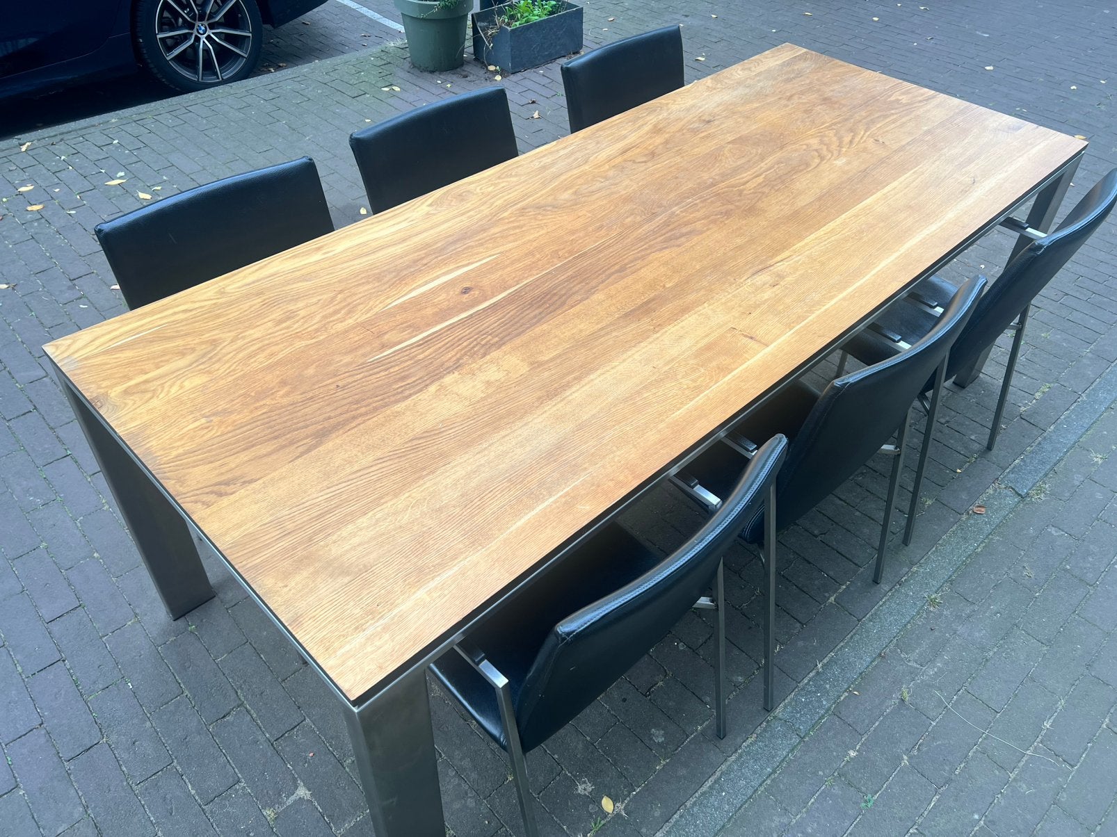 Foto 7 van Design eettafel met 6 stoelen 220x90