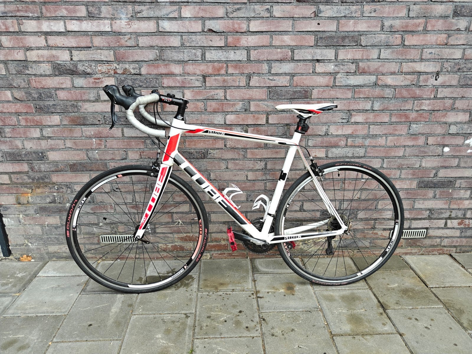 Cube Peloton Racefiets - Wit/Rood, Overige merken, 28 inch, Gebruikt, Aluminium
