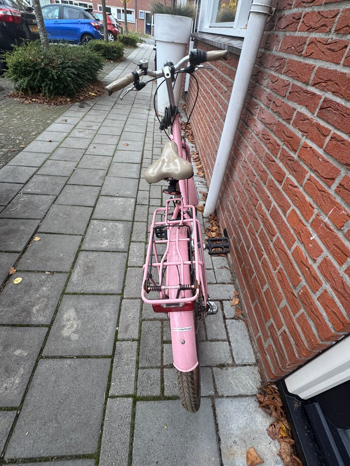 Roze meisjesfiets, 24 inch, Ophalen, Handrem, Trommelrem, Gebruikt