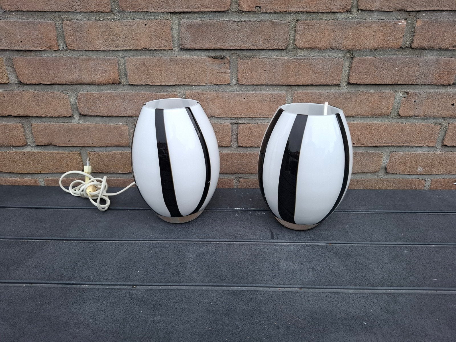 Swirl lamp of zebra lamp Italiaans design tafellamp, Huis en Inrichting, Ophalen of Verzenden