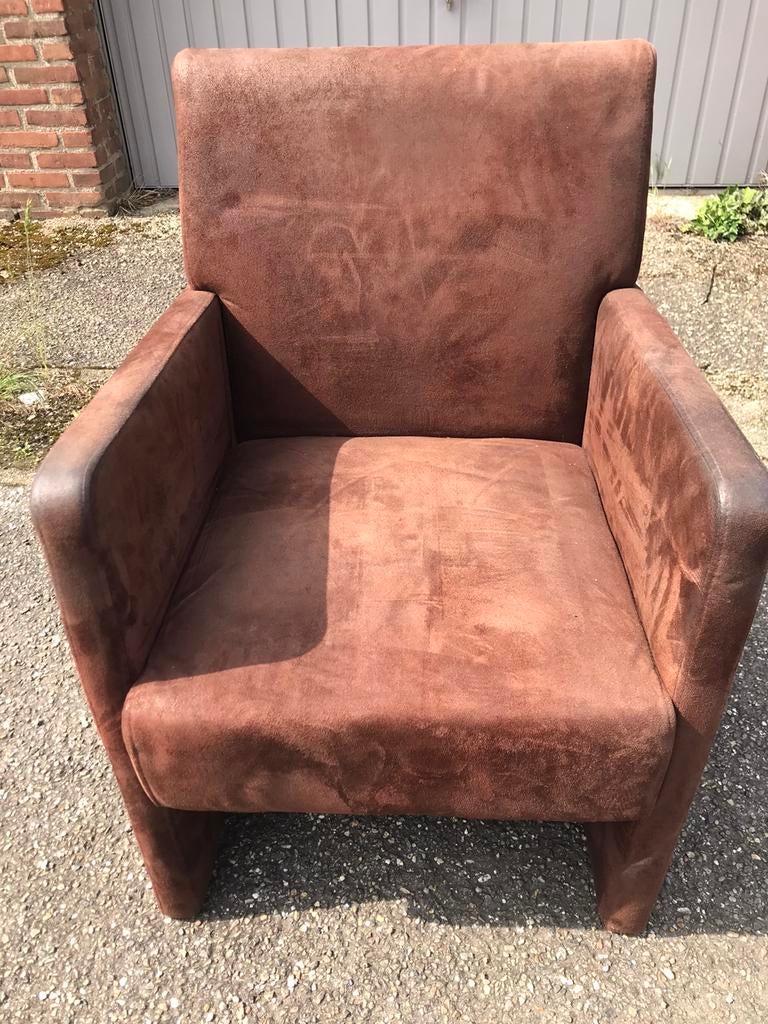 Bruin leren Fauteuil, Huis en Inrichting, Fauteuils, Ophalen, Gebruikt