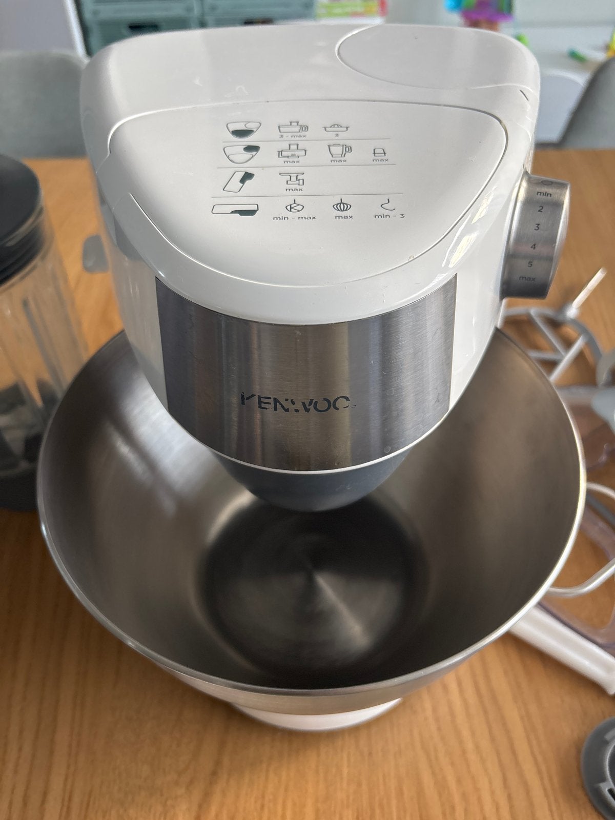 Kenwood Keukenmachine met diverse accessoires, Witgoed en Apparatuur, Ophalen, Gebruikt, Vaatwasserbestendig, 3 snelheden of meer