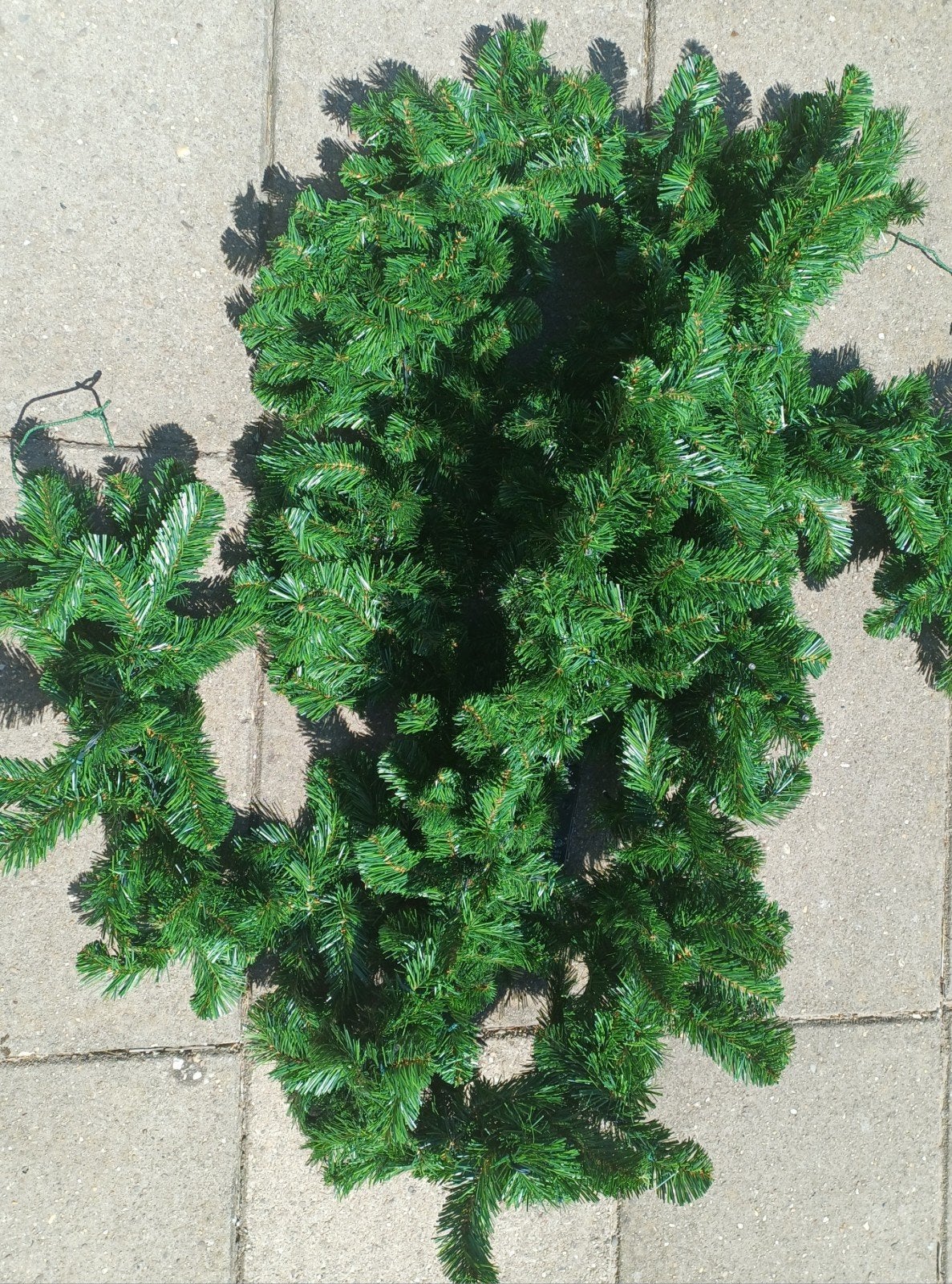 Groene Kunst Dennetakken Slinger 165 cm met Lampjes € 10, Ophalen, Groen, Zo goed als nieuw, Kunststof