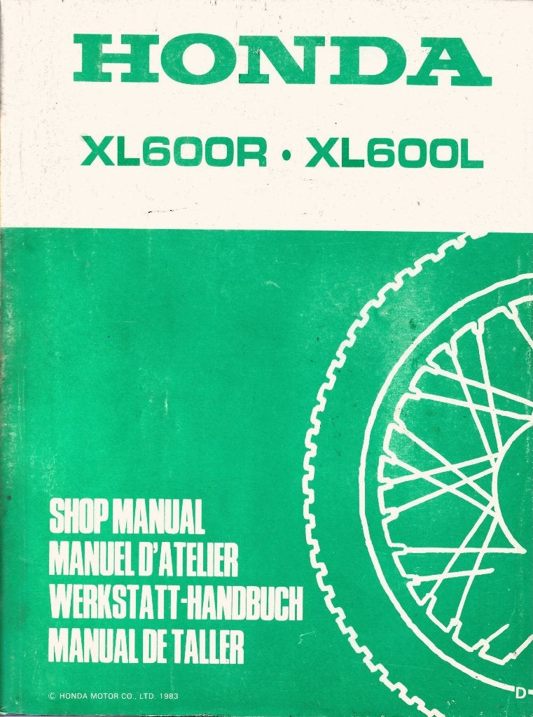 Honda XL600 R XL600 L shop manual (4106z) motor, Verzenden, Honda