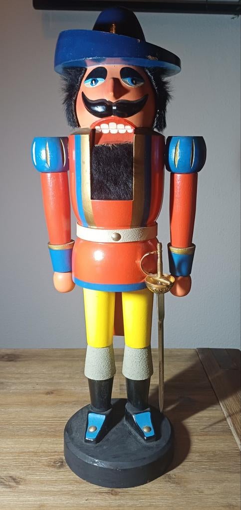 Duitse notenkraker 52 cm, Houtsnijwerk, Hout, Europa, 50 - 100 cm