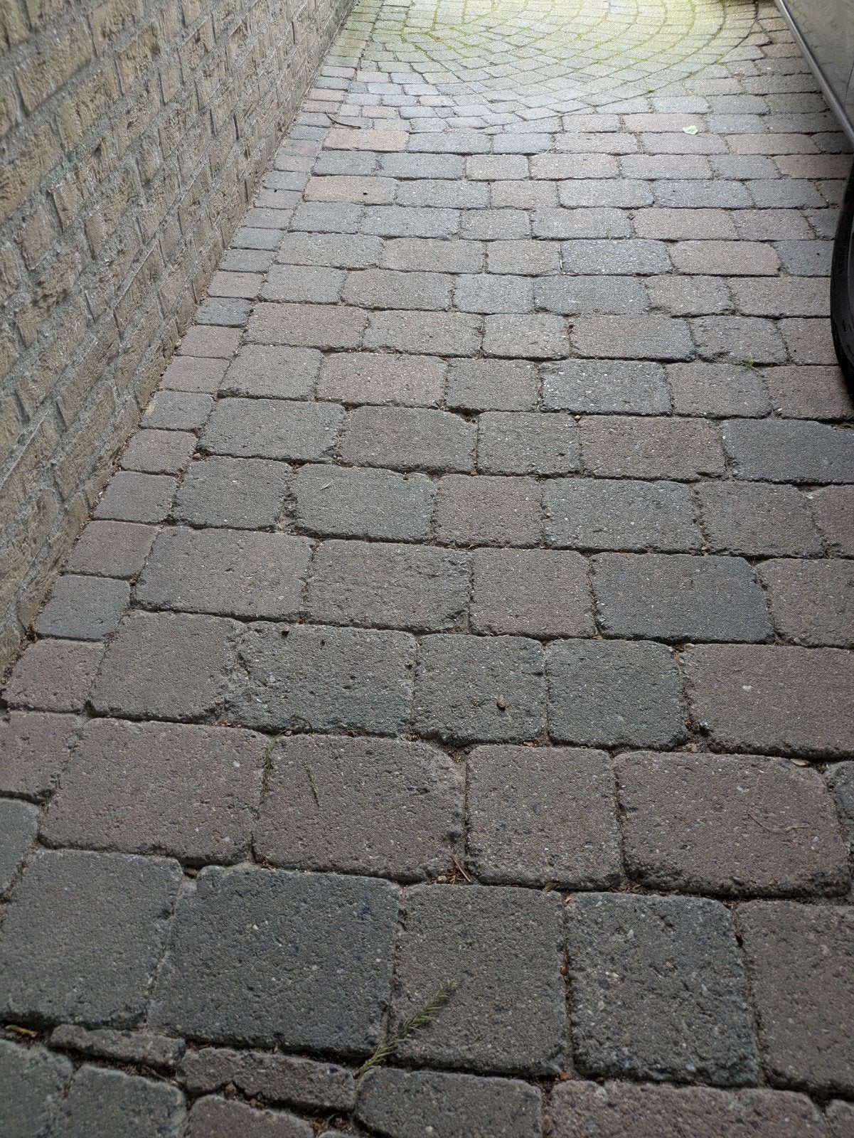 Beton klinkers rood, blauw, grijs - ca. 35m2, Tuin en Terras, Ophalen, Gebruikt, Klinkers, 10 m² of meer