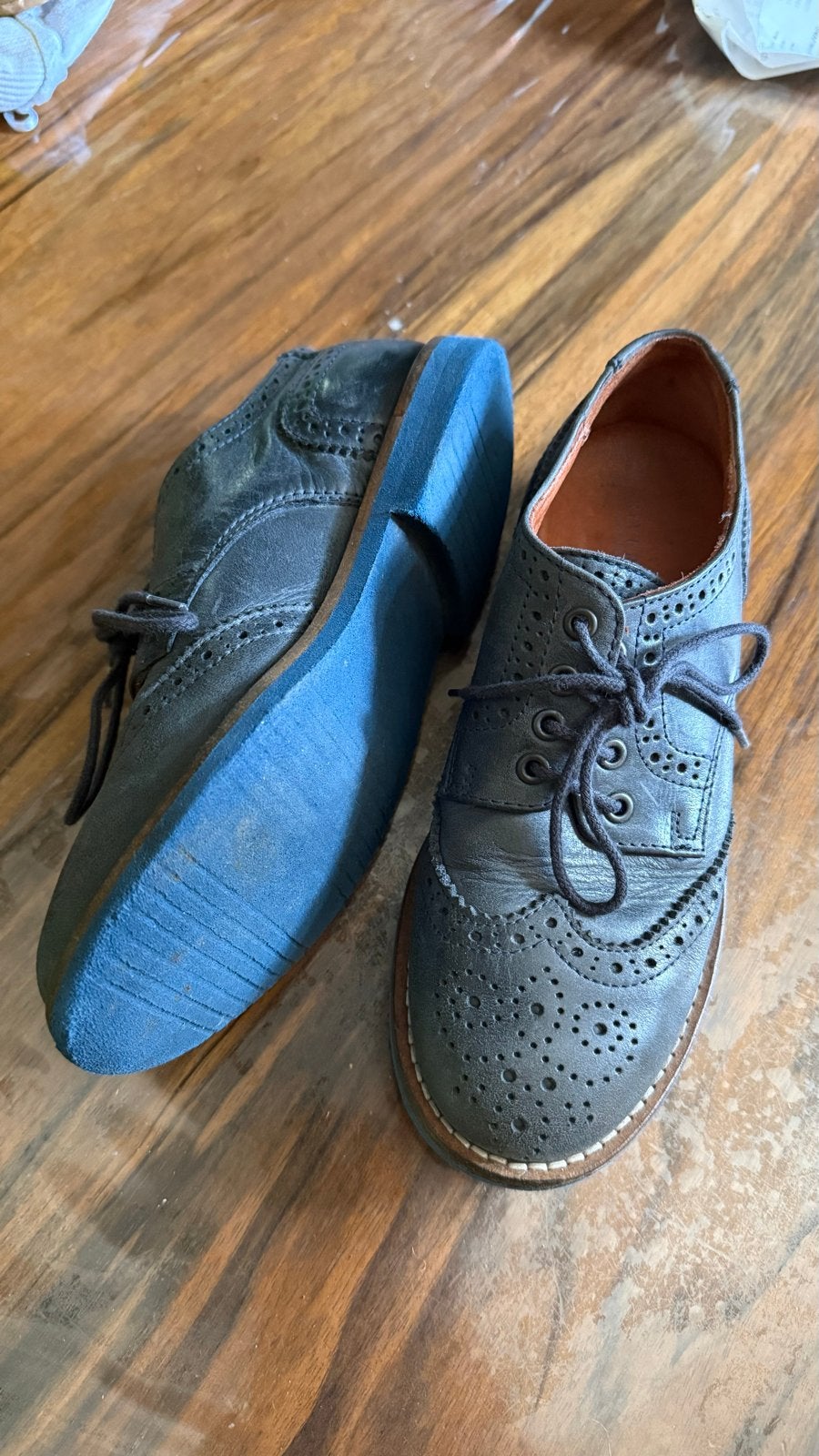 Nette schoenen/ Blauwe Leren Brogues Maat 32, Ophalen of Verzenden, Overige typen