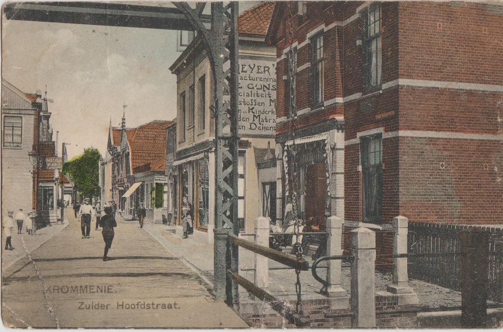 1910 ? zuider hoofdstraat krommenie zuiderhoofdstraat zaans, Verzamelen, Ophalen of Verzenden, Voor 1920, Gelopen, Noord-Brabant