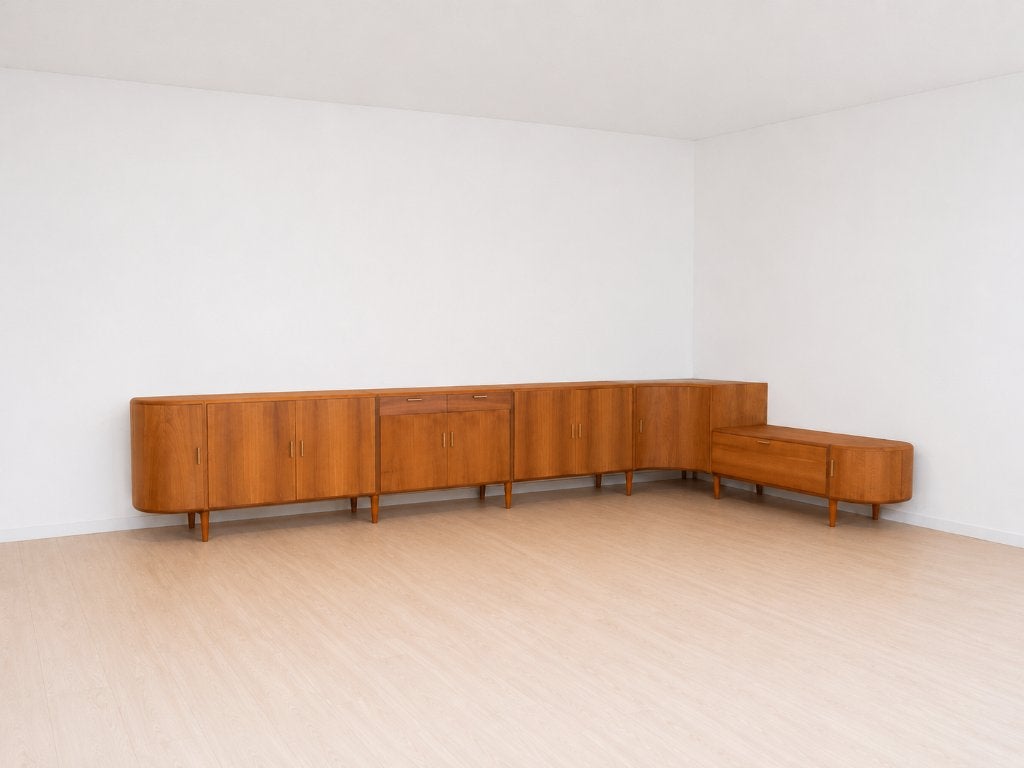 vintage XXL dressoir kast – A. Patijn, Zijlstra Joure, Ophalen, Gebruikt, 25 tot 50 cm, Teakhout
