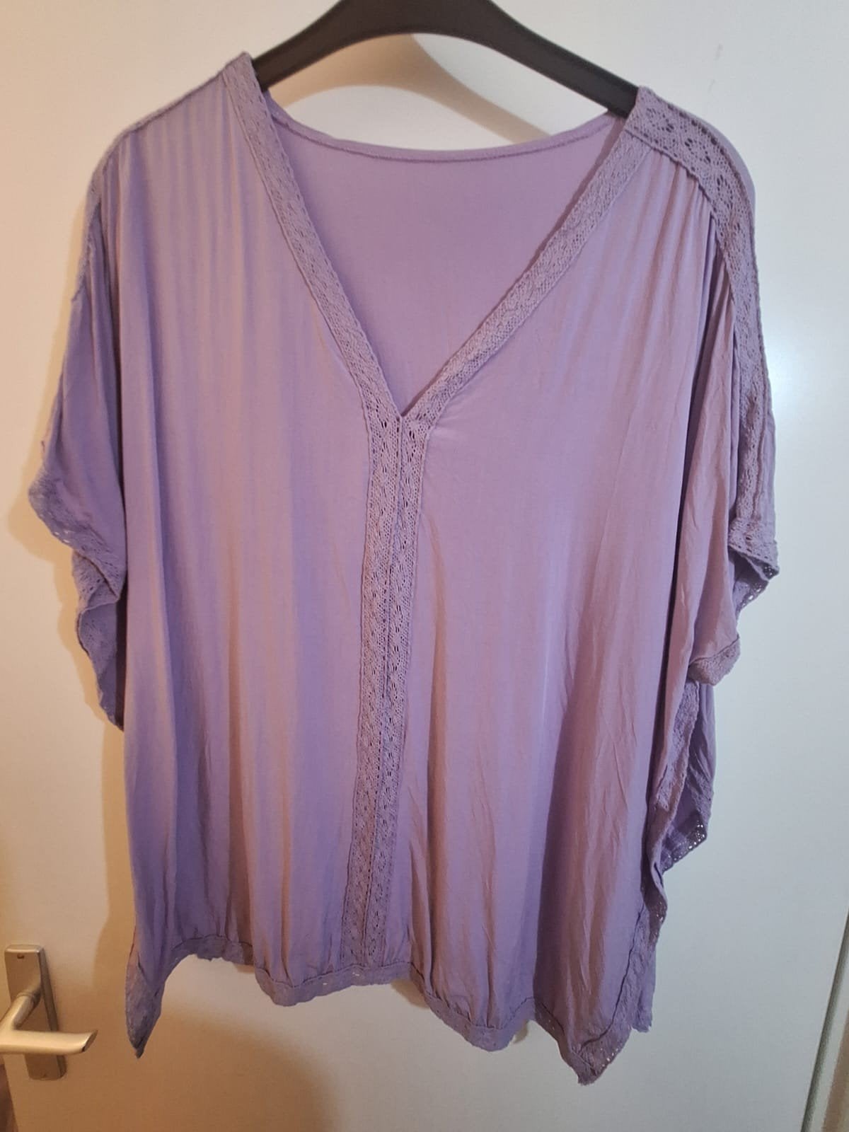 Leuke kaftan/tuniek blouse voor over badmode of tanktop, Ophalen of Verzenden, Zo goed als nieuw, Maat 46/48 (XL) of groter, Paars