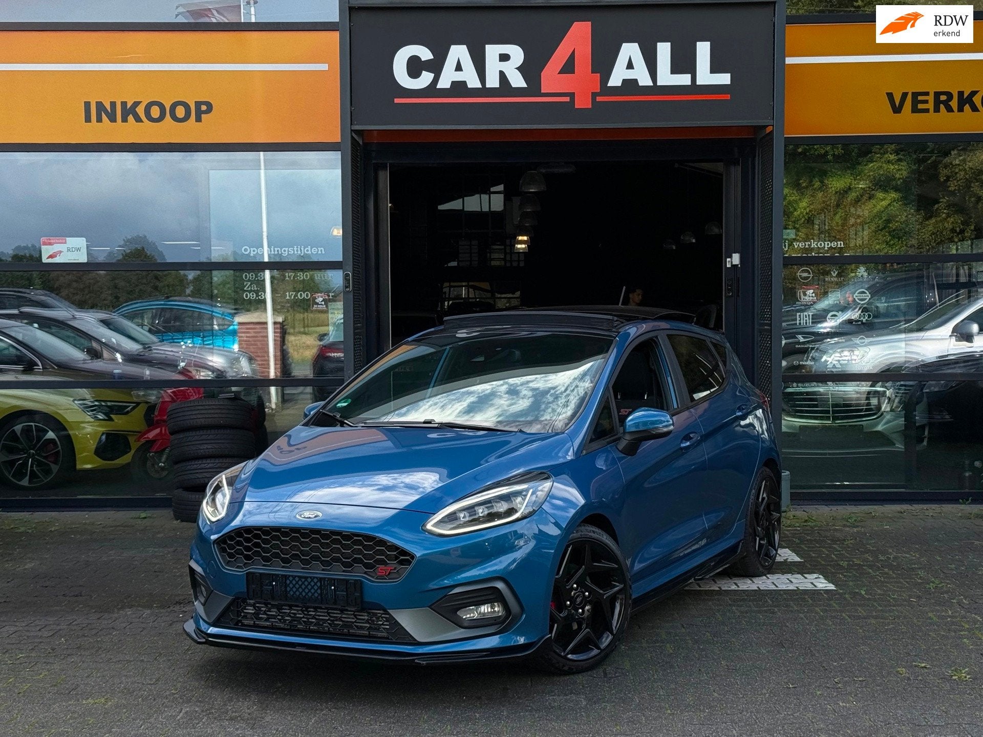 Ford Fiesta Ford Fiesta 1.5 200PK ST-3 PERF PANO/MAXTON/STLV, Auto's, Voorwielaandrijving, Stof, Zwart, 1188 kg