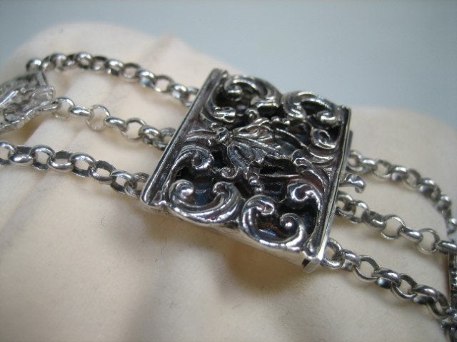 Antieke Zilveren Oude Bloem Armband uit ca. 1860, Verzenden, Zilver, Armband