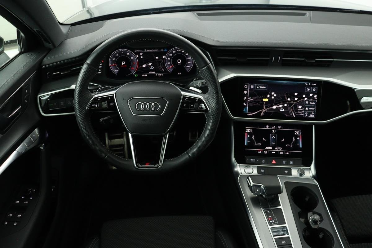 Audi A6 45 TFSI S edition | 360 camera | Sportstoelen | Side, Auto's, Gebruikt, 4 cilinders, Leder en Stof, Parkeersensor