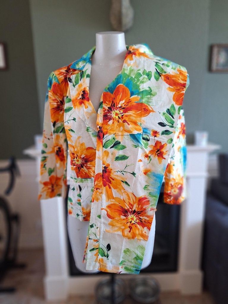 Sandro Ferrone pak blazer capri IT 46 NL 42 in topstaat, Kostuum of Pak, Zo goed als nieuw, Meerkleurig, Verzenden