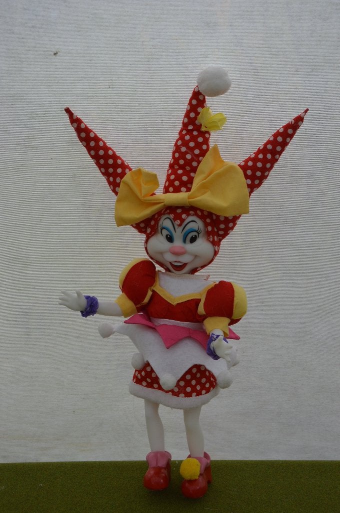 Uit de Efteling: vintage Pardijntje pop/ knuffel van kunstst, Verzamelen, Efteling, Ophalen of Verzenden, Gebruikt, Beeldje of Poppetje