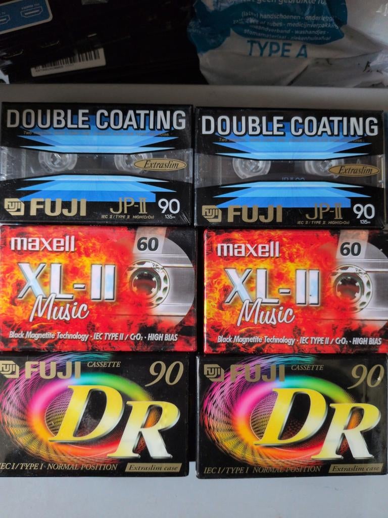 Nieuwe Fuji en Maxell Cassettebandjes., Ophalen, 2 t/m 25 bandjes, Overige genres, Nieuw in verpakking