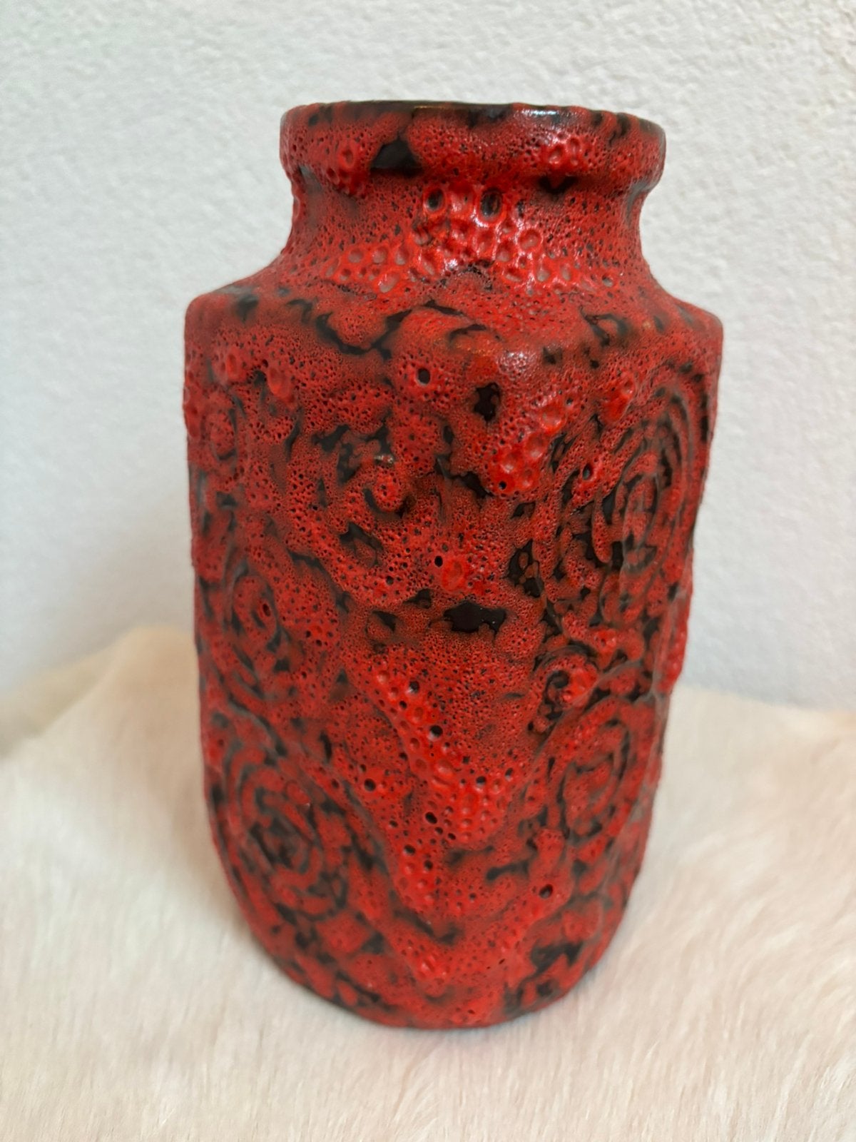 Fat lava vaas Scheurich Keramik West-Germany ‘Jura’ 20 cm, Antiek en Kunst, Ophalen of Verzenden