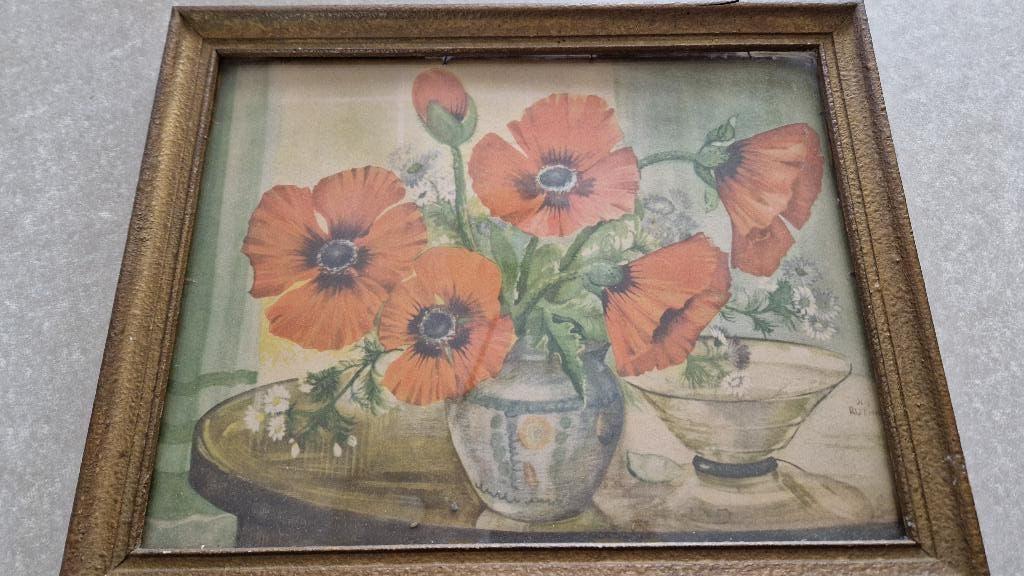 oud schilderij in zware lijst gesigneerd, Ophalen of Verzenden