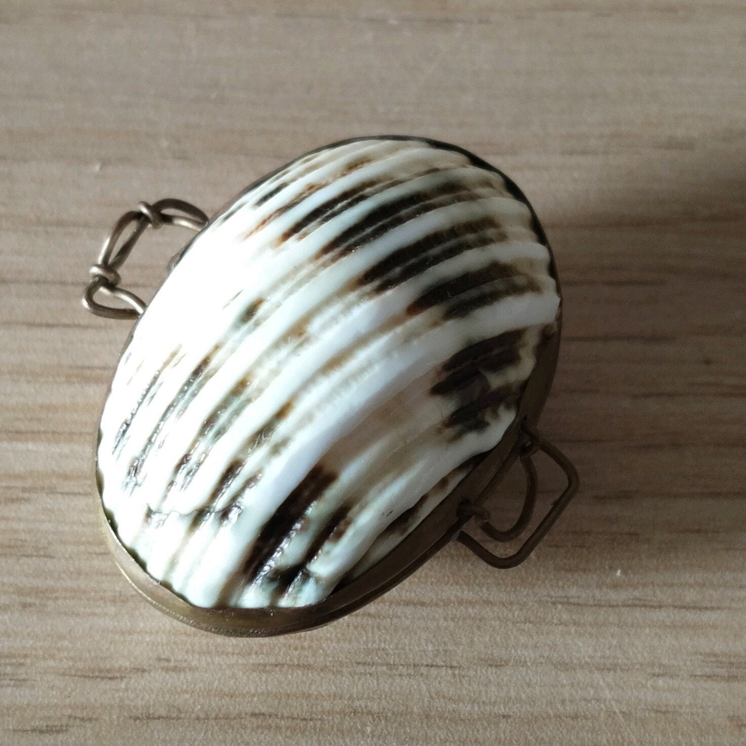 Vintage schelpen doosje/pillendoosje, Antiek en Kunst, Verzenden