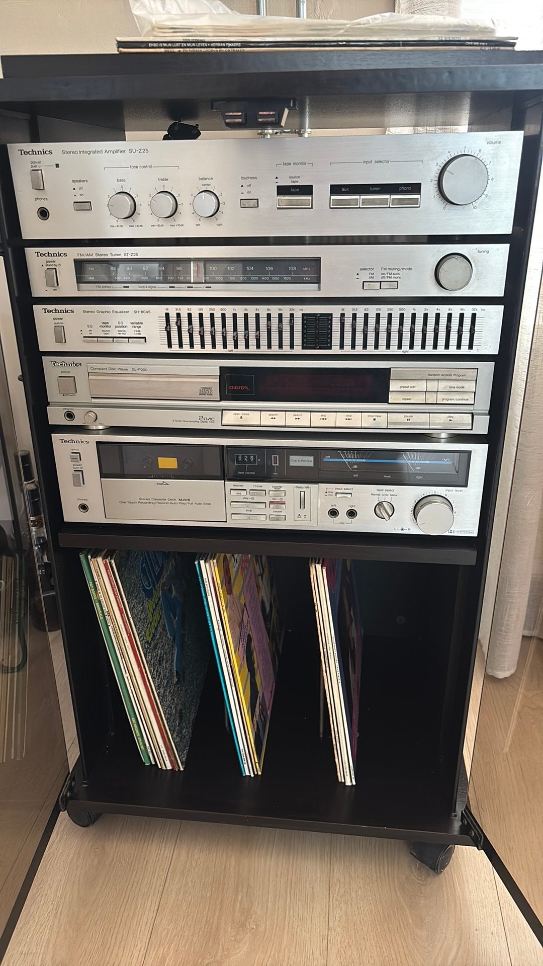 Technics Stereo Set met Speakers en origineel Meubel, Losse componenten, Ophalen, Overige merken, Tuner of Radio