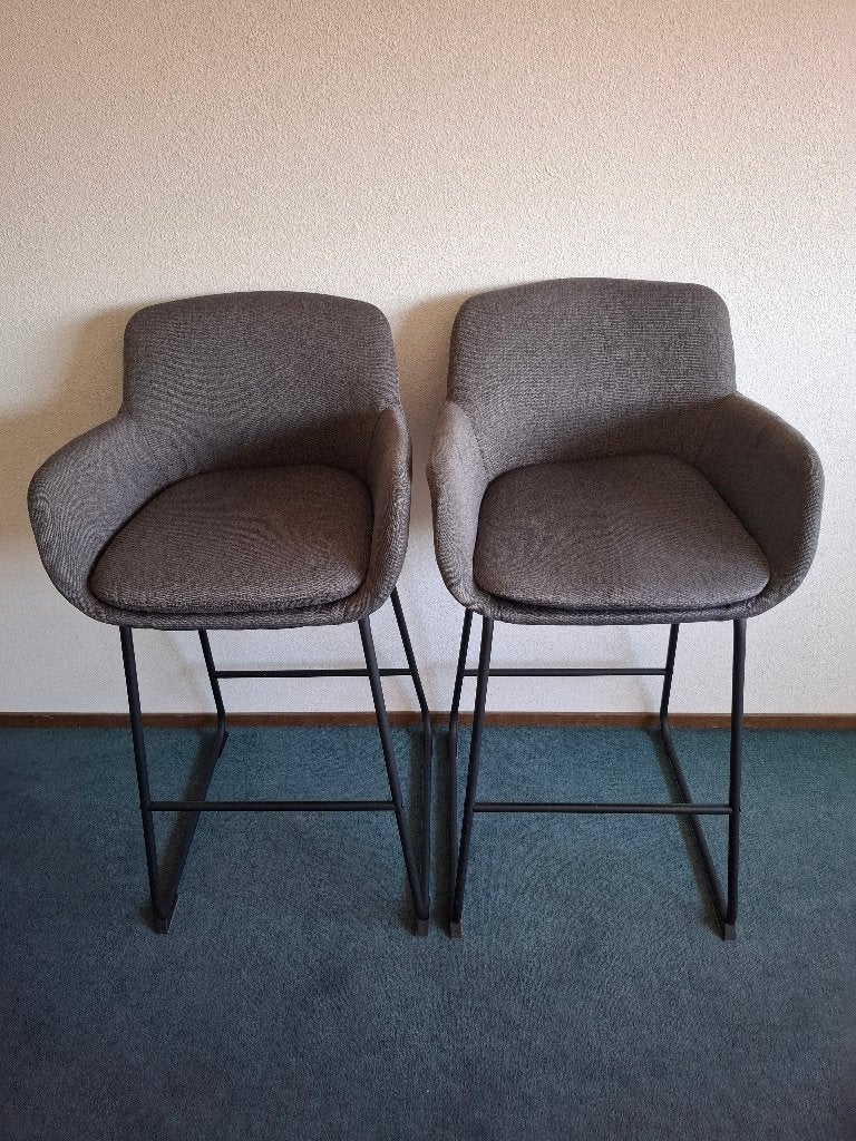 Barkruk 2 stuks, Ophalen, Met voetsteun, Zo goed als nieuw, 90 cm of meer