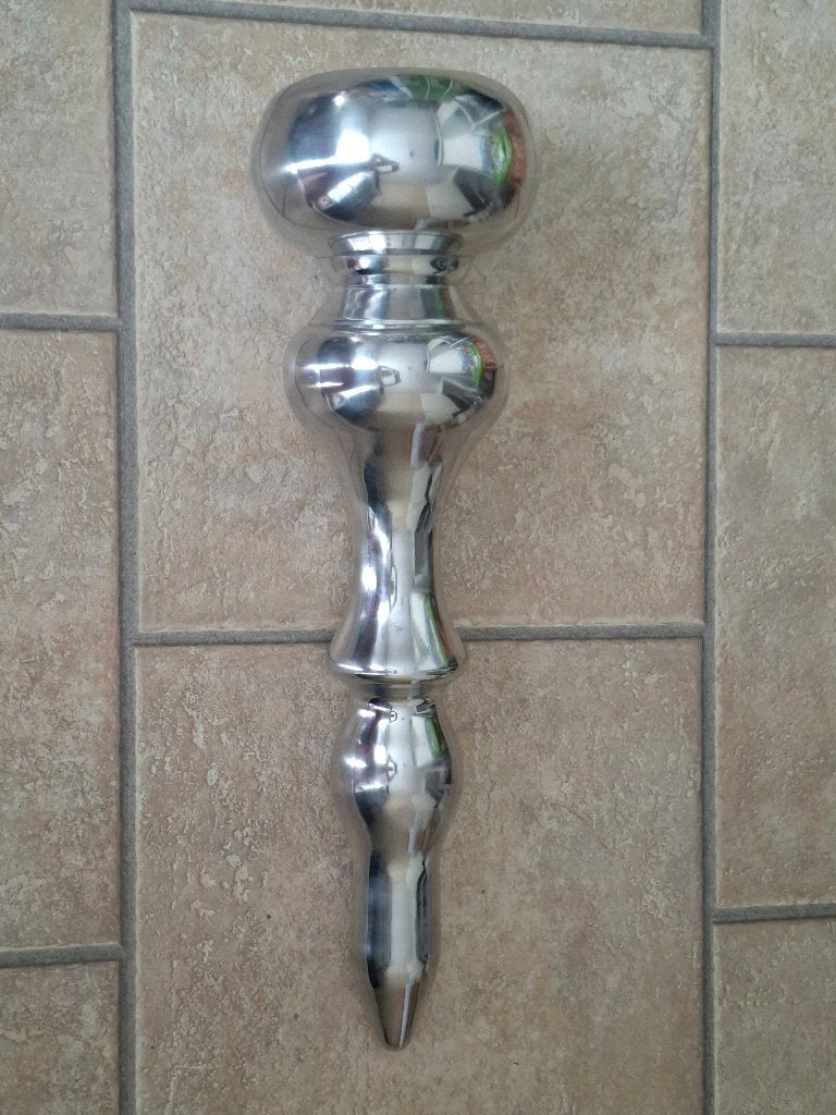 Zilverkleurige wand kandelaar 60 cm, Huis en Inrichting, Woonaccessoires | Kandelaars en Kaarsen, Ophalen, Gebruikt, Metaal, Kandelaar