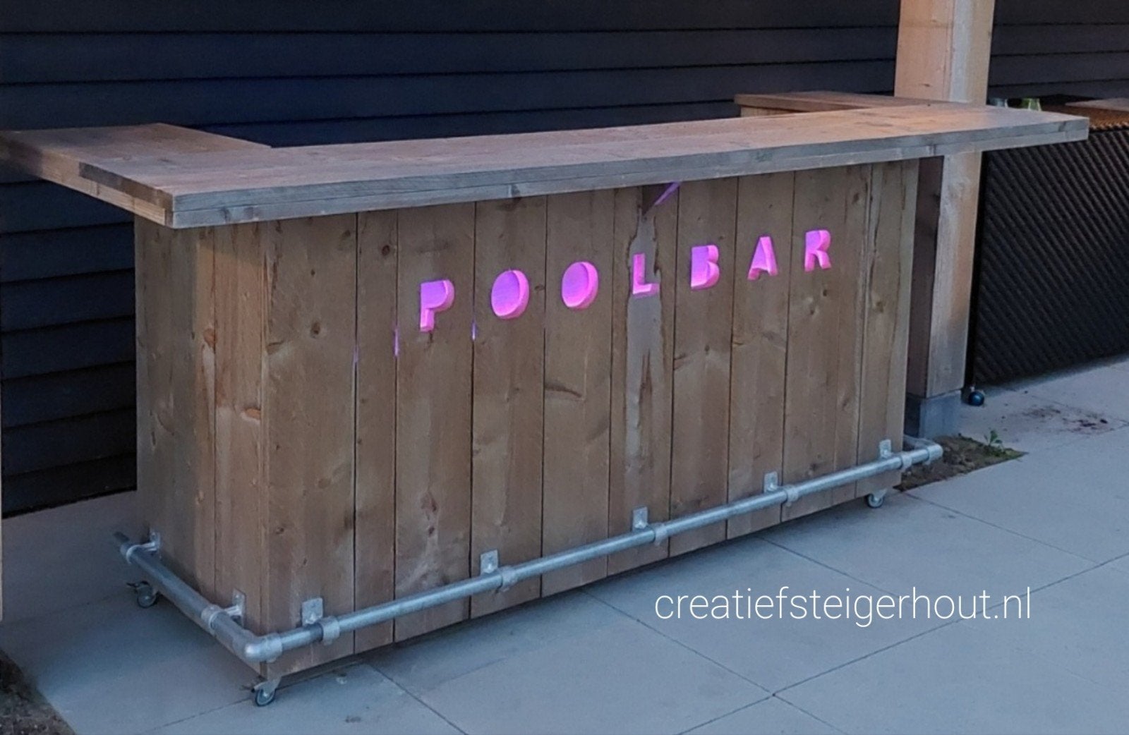Steigerhouten bar POOLBAR overkapping steigerbuis tuin huis, Verzenden, Nieuw
