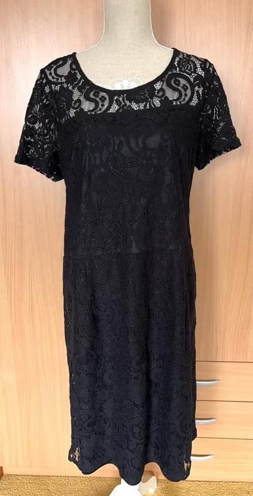 Dorothy Perkins zwart kanten jurk maat 48[v], Kleding | Dames, Jurken, Zwart, Maat 46/48 (XL) of groter, Ophalen of Verzenden