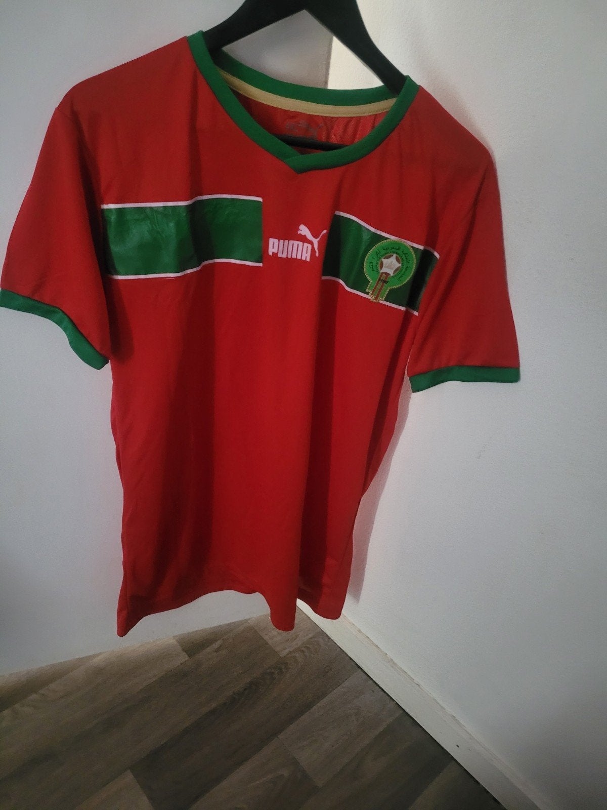 Puma Marokko Voetbalshirt - Rood/Groen - Maat XL, Kleding | Heren, T-shirts, Ophalen of Verzenden, Gedragen, Rood, Puma