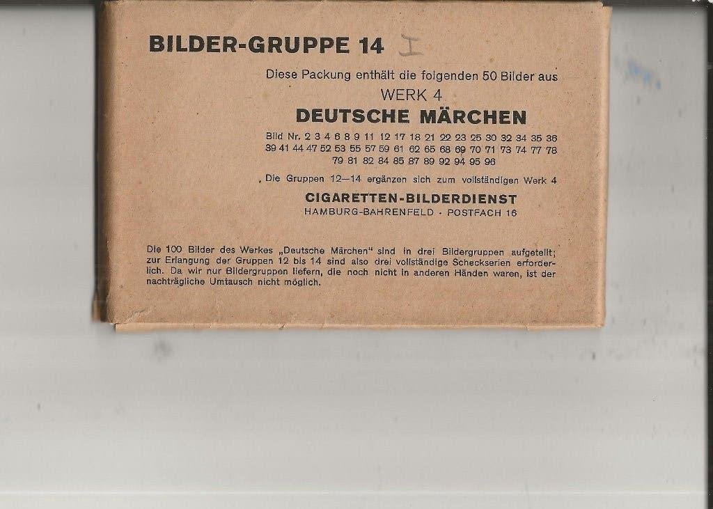 Hamburg Cigaretten Bilderdienst ! 50 Duitse Sprookjes, Ophalen of Verzenden, 1940 tot 1960, Ongelopen, Overige thema's