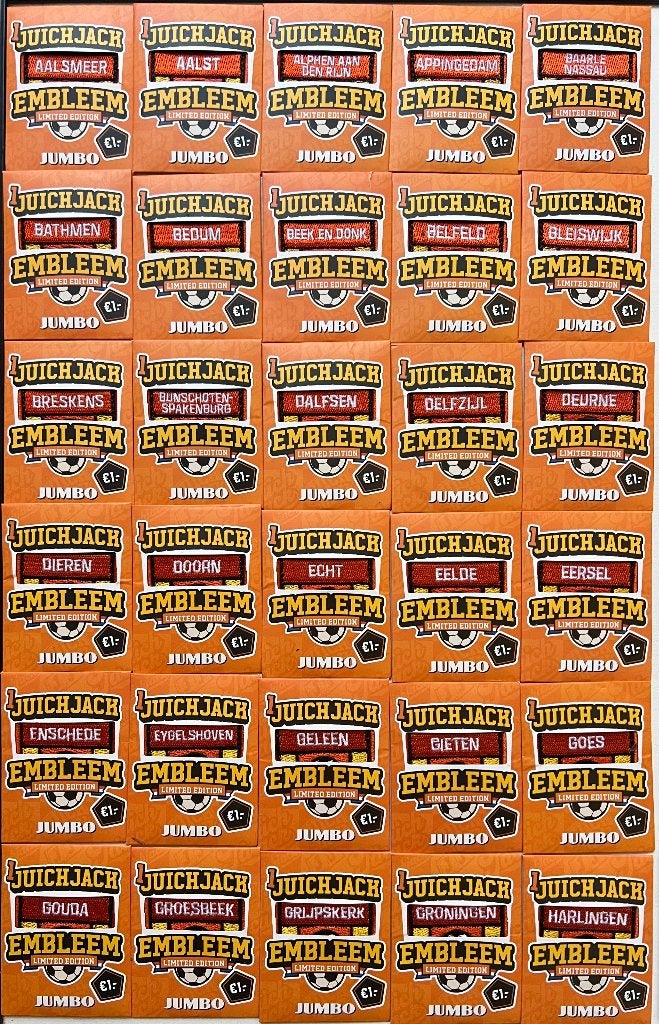 Juichjack emblemen plaatsnamen Jumbo ruilen, Jumbo, Ophalen of Verzenden