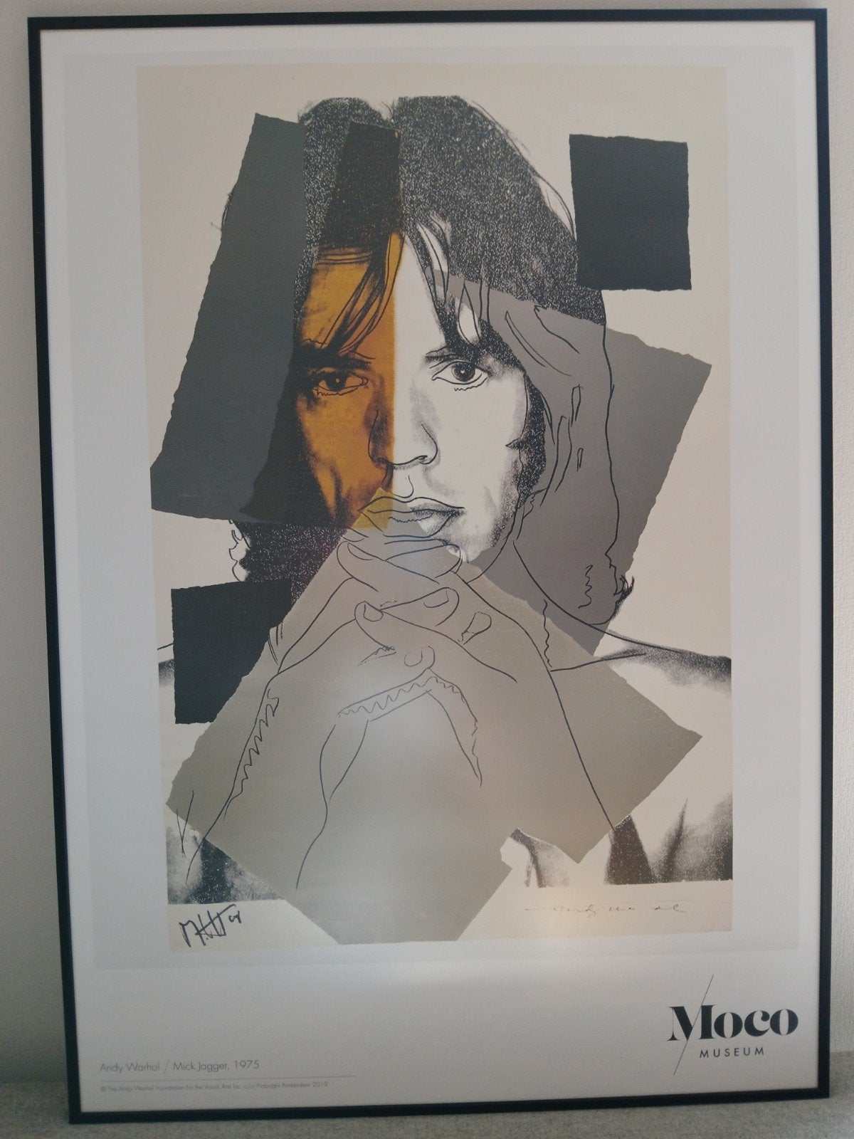 Rolling Stones  -Warhol / Mick Jagger, 1975 - Ingelijst, Ophalen, Print, Print/reproductie, Gesigneerd