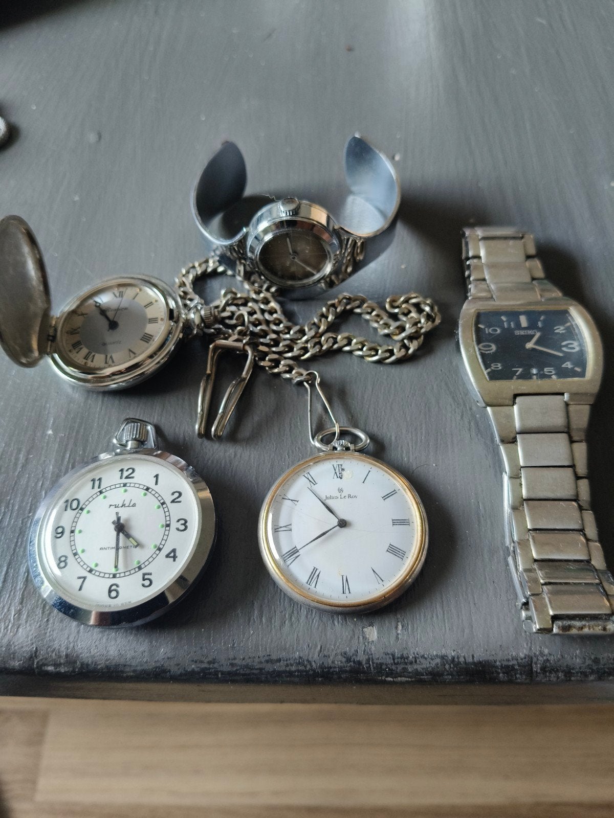 Diverse Horloges: Polshorloges en Zakhorloges, Ophalen, Gebruikt, Staal, Polshorloge