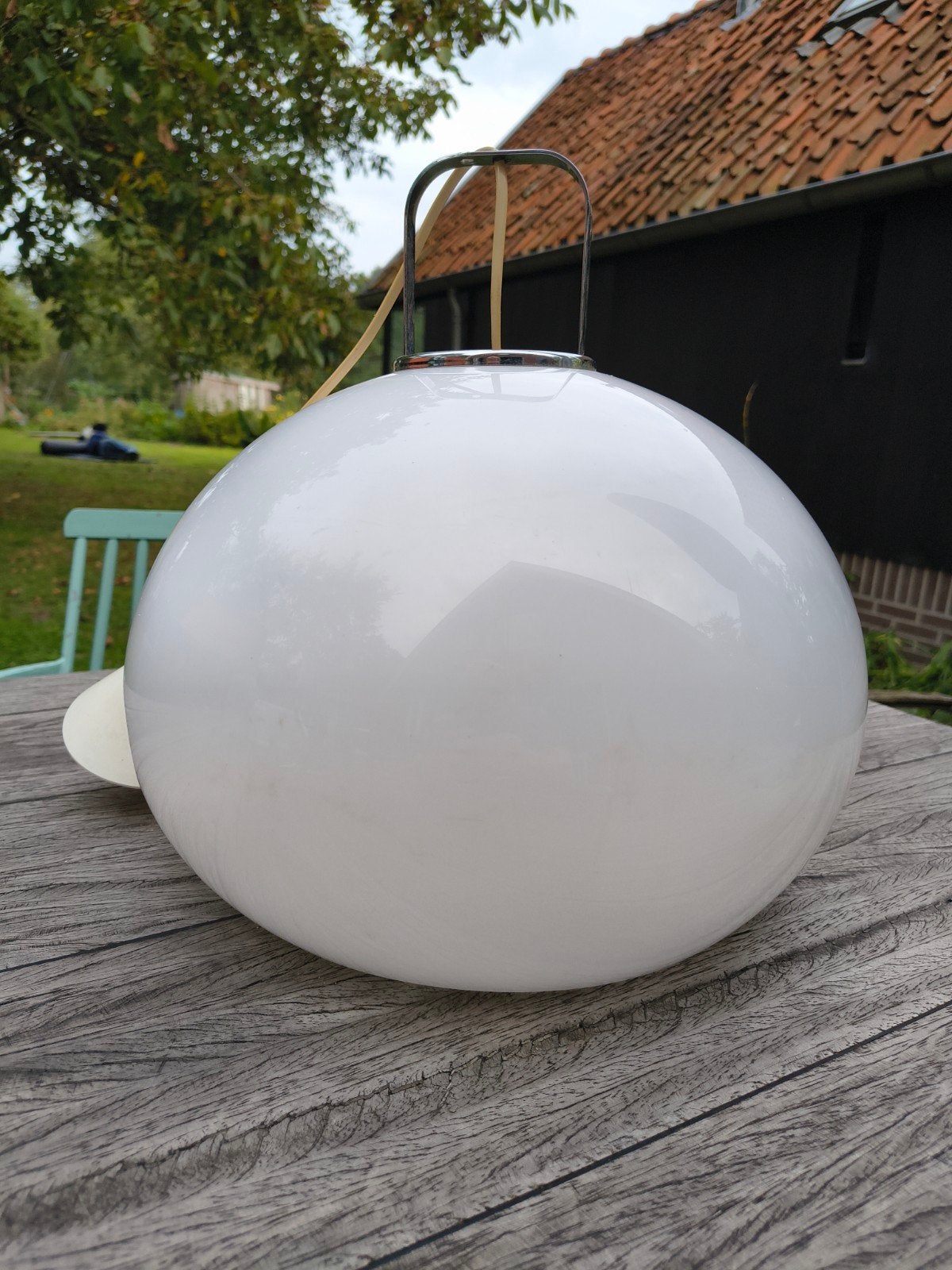 Luigi Massoni voor Guzzini hanglamp, jaren '70, Vintage, Mid-century Modern, Space Age, Kunststof, Gebruikt, E27 (groot)