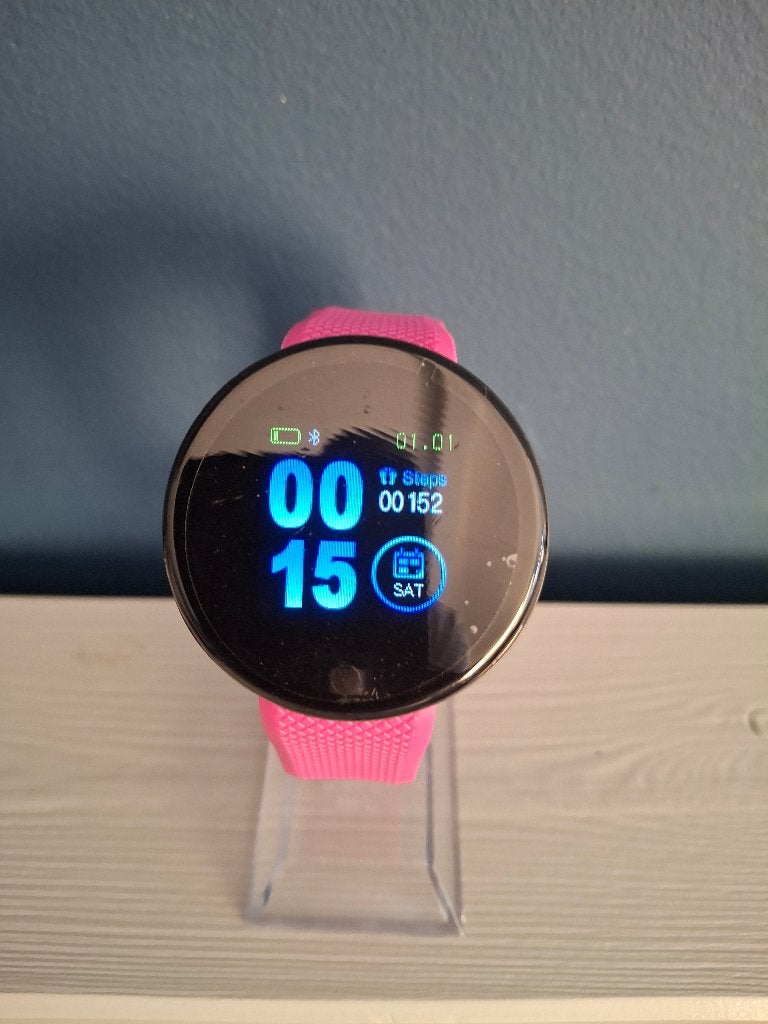 Roze Smartwatch - Nieuw met Hartslagmeter & Stappenteller, Afstand, Nieuw, Ophalen of Verzenden, Roze