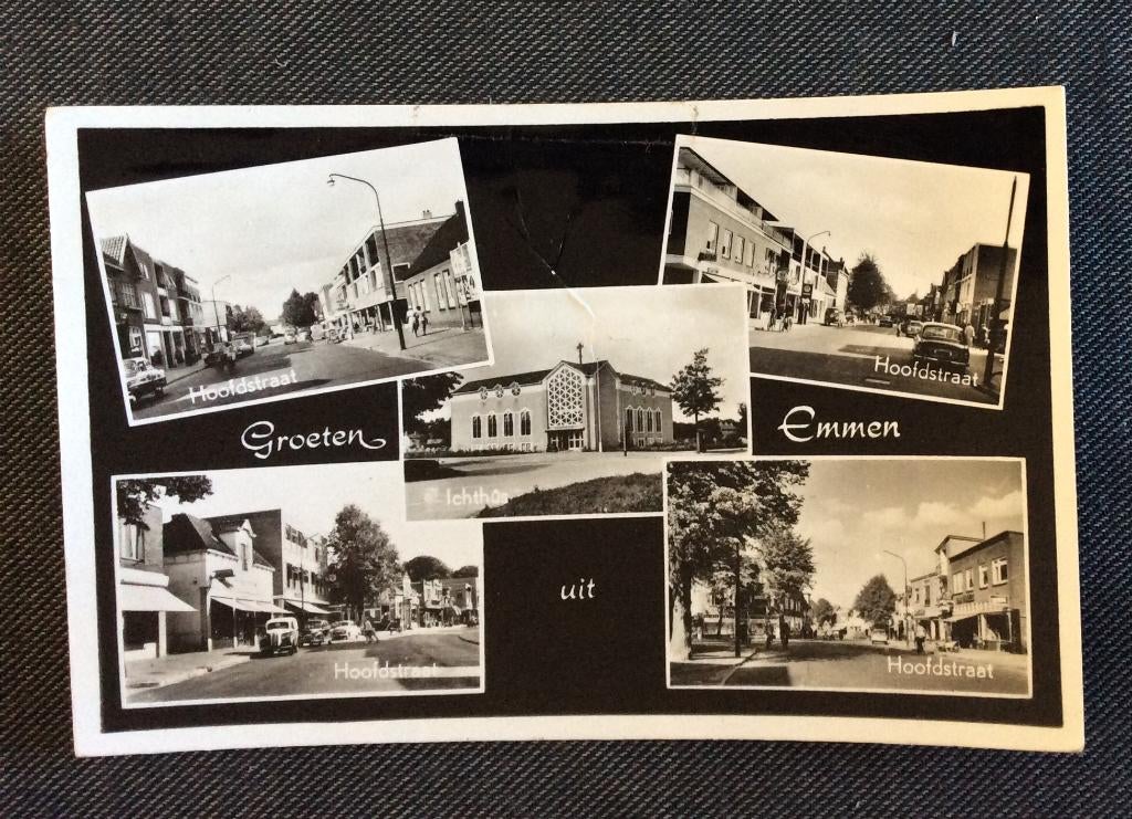 Emmen, groeten uit, Ophalen of Verzenden, 1960 tot 1980, Gelopen, Drenthe