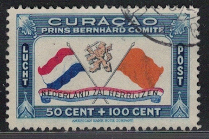 A335 Curacao LP 25 gestempeld, Postzegels en Munten, Verzenden, Gestempeld