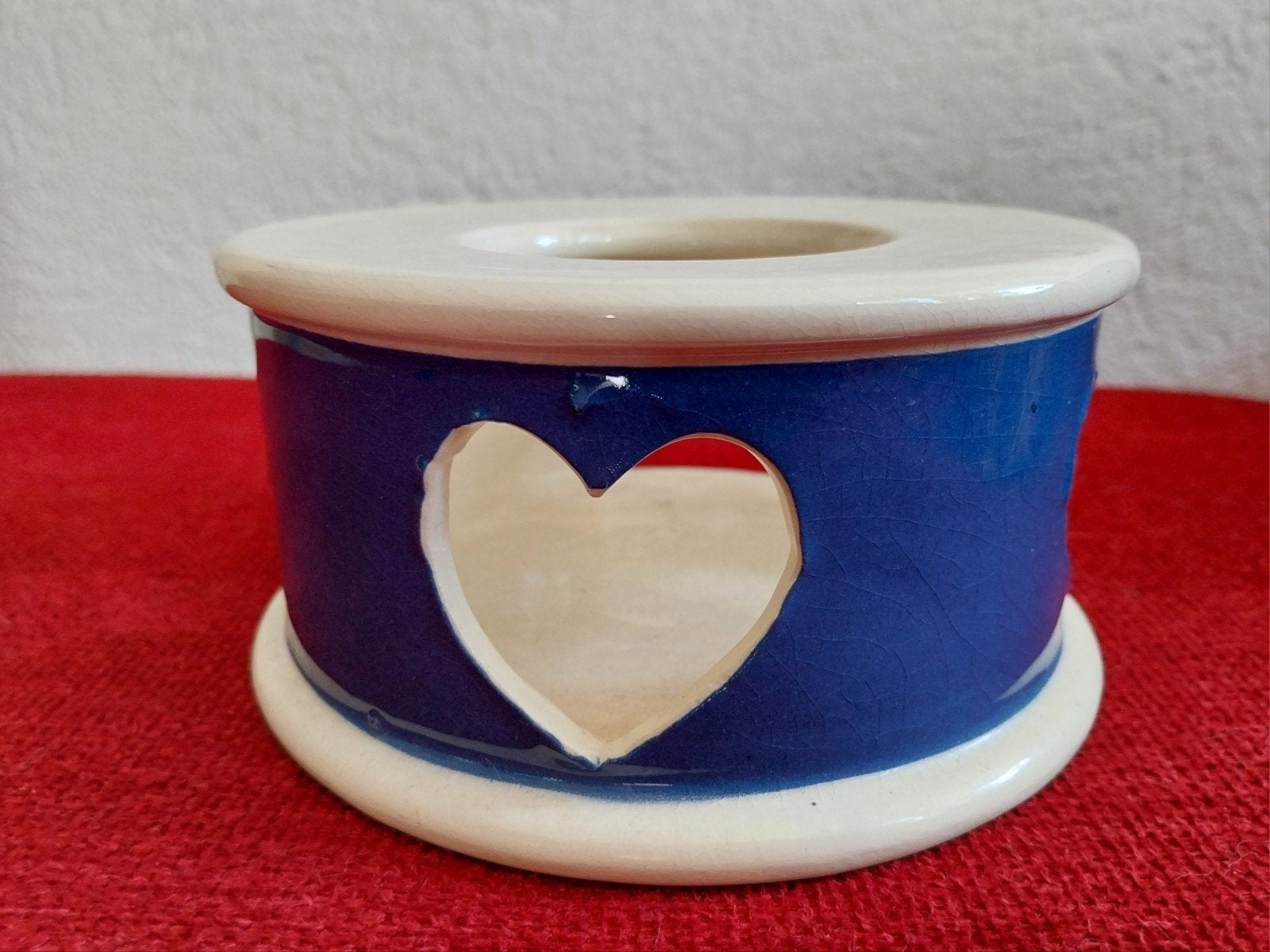 Theelichtje uit 1968 met hartjes van Tante Brocante, Ophalen of Verzenden