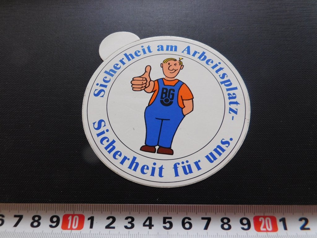 sticker Sicherheit am Arbeitsplatz Sicherheit für uns., Ophalen of Verzenden, Zo goed als nieuw